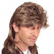 PERRUQUE COUPE MULLET CHATAIN HOMME