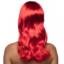 PERRUQUE GLAMOUR CHEVEUX LONGS ONDULÉS ROUGE FEMME