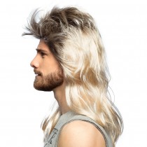 PERRUQUE ROCKEUR CHEVEUX LONGS BLOND HOMME