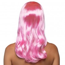 PERRUQUE ROSE CLAIR CHEVEUX LONG