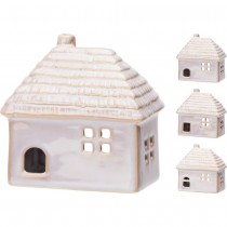 PHOTOPHORE MAISONNETTE PORCELAINE 10.4X5.7X10.2CM