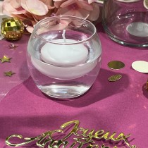 PHOTOPHORE VERRE BOULE 7CM TRANSPARENT