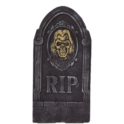 PIERRE TOMBALE TÊTE MORT RIP 33X65CM