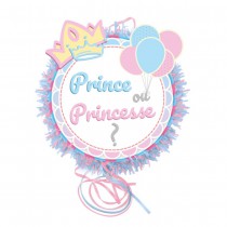 PIÑATA À TIRER BABY GENDER PRINCE PRINCESSE 30CM