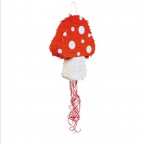 PIÑATA À TIRER CHAMPIGNON AMANITE 40CM ROUGE