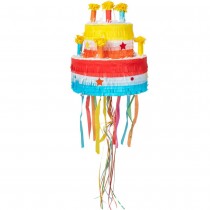 PIÑATA À TIRER GÂTEAU D\'ANNIVERSAIRE 34X29CM