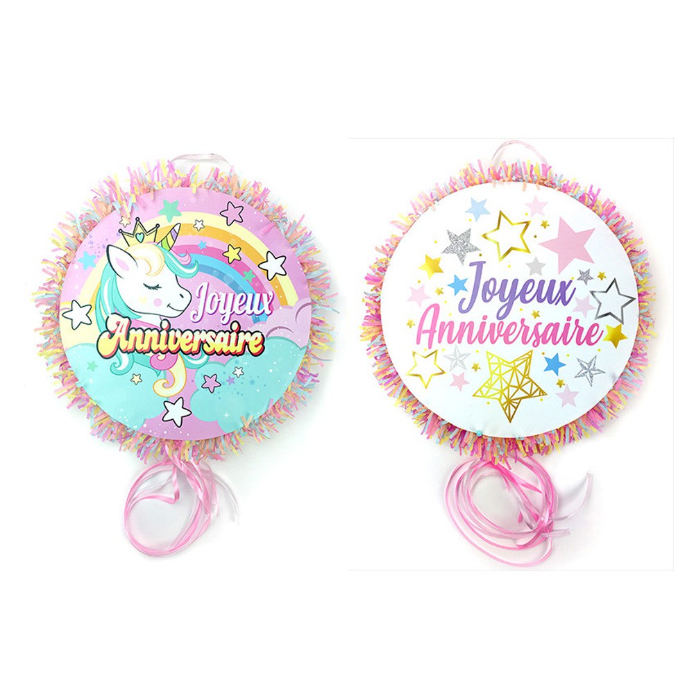 PINATA TAMBOUR ANNIVERSAIRE LICORNE