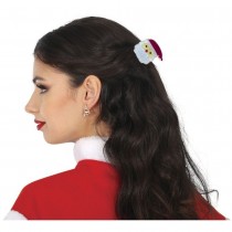 PINCE À CHEVEUX FANTAISIE PÈRE NOËL 4.5CM ROUGE