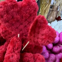 PIQUE CŒUR TISSU MOLLETON 7CM 25CM ROUGE