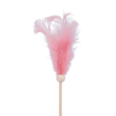 PIQUE PLUME VOLAILLE DÉCORATIF 9CM ROSE