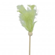 PIQUE PLUME VOLAILLE DÉCORATIF 39CM VERT