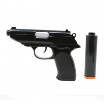 PISTOLET JOUET SILENCIEUX 25CM NOIR