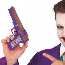 PISTOLET PLASTIQUE COSPLAY JOKER 30CM VIOLET