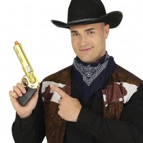 PISTOLET REVOLVER JOUET 27CM OR