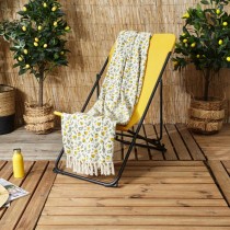 PLAID A FRANGES BAIN DE SOLEIL 120X150CM