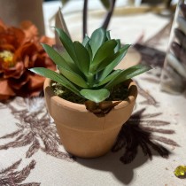 PLANTE GRASSE ARTIFCIELLE POT TERRE CUITE 5X6CM