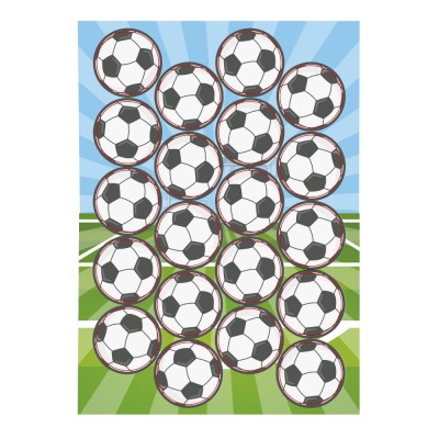 PLAQUE AZYME FOOTBALL 15X21CM