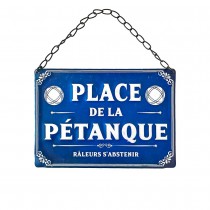 PLAQUE MÉTAL PLACE DE LA PÉTANQUE