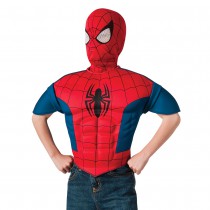 PLASTRON 3D ET CAGOULE ULTIMATE SPIDER-MAN ENFANT