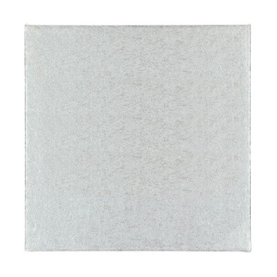 PLATEAU À GÂTEAU CARRÉ 20CM ARGENT