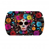 PLATEAU PLASTIQUE CATRINA SQUELETTE 39X24CM NOIR