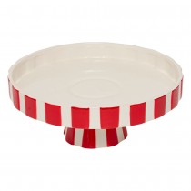 PLATEAU PRÉSENTATION CÉRAMIQUE 27CM ROUGE BLANC