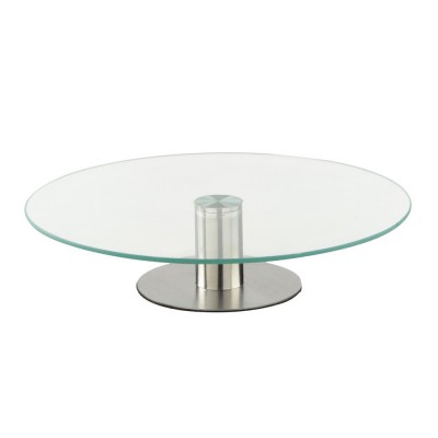 PLATEAU TOURNANT EN VERRE 30CM