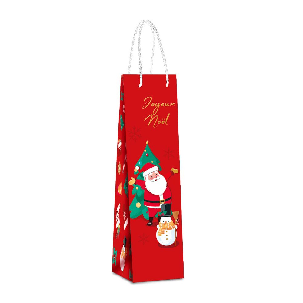 POCHETTE CADEAU VIN P RE NO L 39X11CM ROUGE