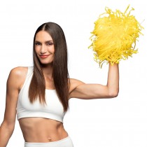 POMPON CHEERLEADING 34CM JAUNE VIF