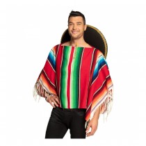 PONCHO MEXICAIN COULEURS VIVES 120CM ADULTE