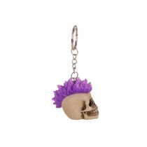 PORTE-CLEF TÊTE DE MORT PUNK
