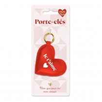 PORTE-CLEFS CŒUR JE T\'AIME ROUGE