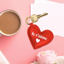 PORTE-CLEFS CŒUR JE T\'AIME ROUGE