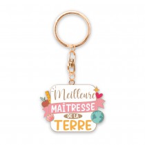 PORTE-CLÉS MEILLEURE MAÎTRESSE DE LA TERRE 9.5CM
