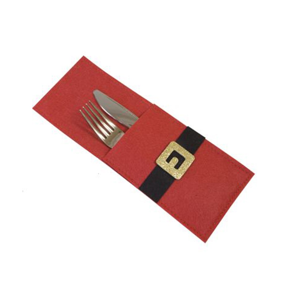 PORTE-COUVERTS CEINTURE PÈRE NOËL FEUTRINE ROUGE