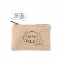PORTE MONNAIE MAMIE EN OR