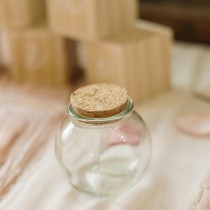 POT BOULE VERRE BOUCHON LIÈGE 130ML TRANSPARENT