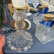 POT CARRÉ VINTAGE VERRE 4X4X7CM TRANSPARENT