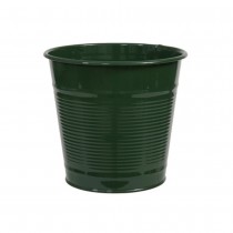 POT CYLINDRE DÉCO MÉTAL 13X12CM VERT