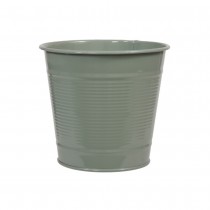 POT CYLINDRE DÉCO MÉTAL 15X14CM EUCALYPTUS