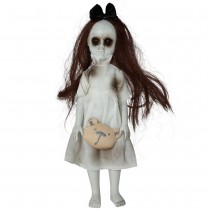 POUPÉE FILLE PELUCHE SUSPENSION DÉCO 30CM BLANC