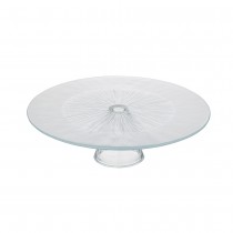 PRÉSENTOIR À GÂTEAUX PLATEAU ROND VERRE 28CM