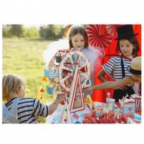 PRÉSENTOIR CARTON GRANDE ROUE 8 CABINES 50CM