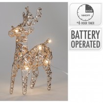 RENNE M&Eacute;TAL 10 LED CHAUD PILE TIMER 14X5X21CM