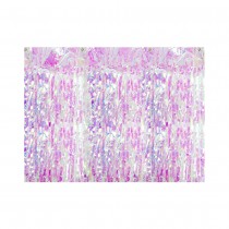 RIDEAU À FRANGES 90X250CM IRIDESCENT MÉTAL