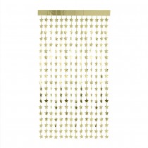 RIDEAU DE FÊTE ÉTOILES SCINTILLANTES 2X1M OR
