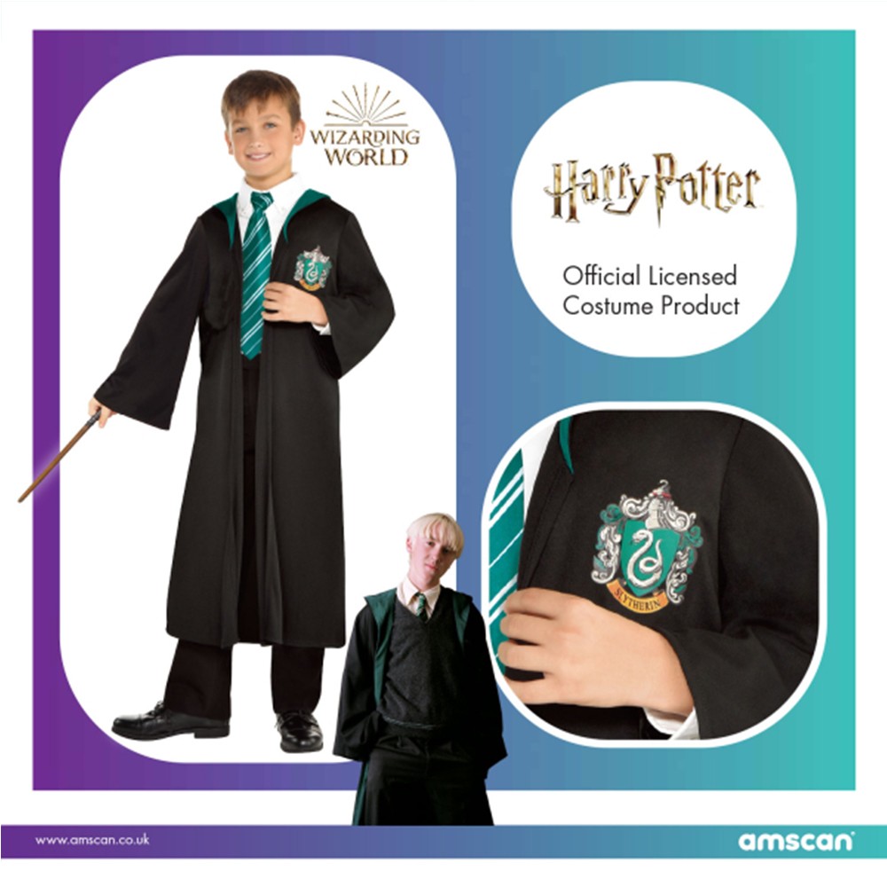Harry Potter Serpentard de Robe Enfants Déguisement Cape Garçon