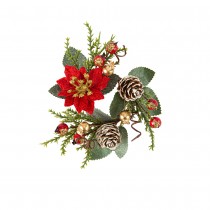 ROND DE SERVIETTE POINSETTIA C?\ NES BAIES 13CM