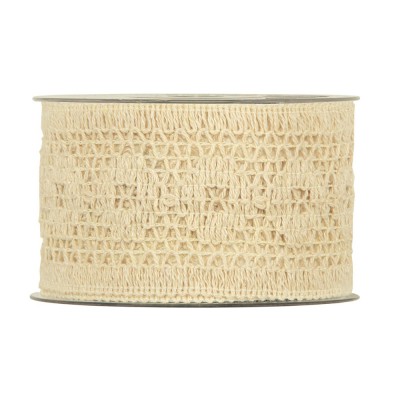 RUBAN COTON LOSANGE  60MMX8M BEIGE