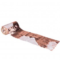 RUBAN DE TABLE SEQUIN REVERSIBLE ROSE GOLD 12CMX3M